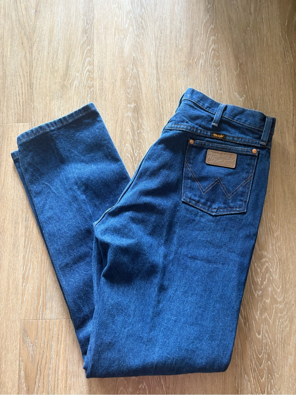 Wrangler Men’s Deep Blue Straight-Leg Jeans